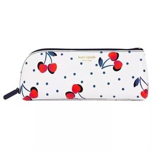 NWT Kate Spade Vintage Cherry Dot Pencil Case